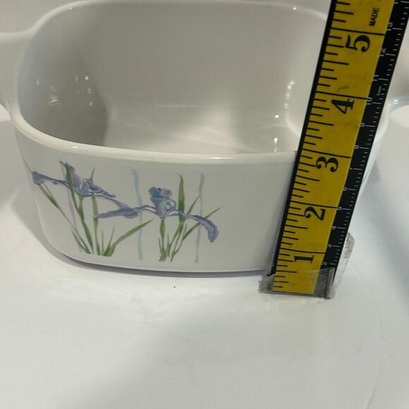 Vintage CorningWare A-1.5-B Casserole Dish with Lid Shadow Iris Pattern USA - Picture 6 of 12